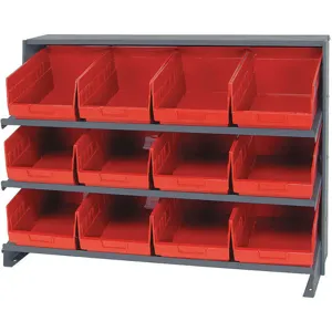 QUANTUM STORAGE SYSTEMS QPRHA-207RD Pick Rack 12d x 36w x 21h 12 Bins Red | AB7WZR 24K039