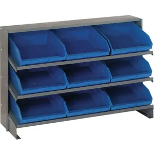 QUANTUM STORAGE SYSTEMS QPRHA-209BL Pick Rack 12d x 36w x 21h 9 Bins Blue | AA2EFT 10E988