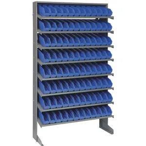 QUANTUM STORAGE SYSTEMS QPRS-100BL Sloped Shelving System 12d x 36w x 60h Blue | AF4BAD 8NGR6