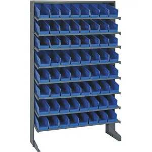 QUANTUM STORAGE SYSTEMS QPRS-101BL Sloped Shelving System 12d x 36w x 60h Blue | AF3UQL 8DEA4