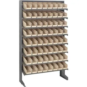 QUANTUM STORAGE SYSTEMS QPRS-101IV Sloped Shelving System 64 Bins Ivory | AF3UQM 8DEA5