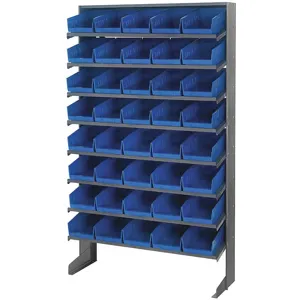 QUANTUM STORAGE SYSTEMS QPRS-102BL Sloped Shelving System 12d x 36w x 60h Blue | AF4DNF 8RRG0