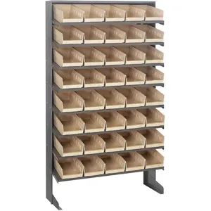 QUANTUM STORAGE SYSTEMS QPRS-102IV Sloped Shelving System 40 Bins Ivory | AF4KEP 8Z859