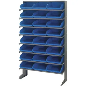 QUANTUM STORAGE SYSTEMS QPRS-109BL Sloped Shelving System 12d x 36w x 60h Blue | AF4YTW 9R955