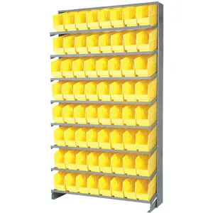 QUANTUM STORAGE SYSTEMS QPRS-201YL Pick Rack 12d x 36w x 60h 64 Bins Yellow | AB7XAZ 24K069