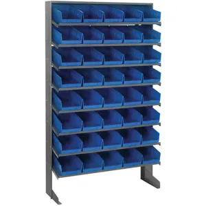 QUANTUM STORAGE SYSTEMS QPRS-202BL Pick Rack 12d x 36w x 60h 40 Bins Blue | AA2EFV 10E990