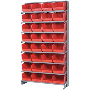 QUANTUM STORAGE SYSTEMS QPRS-207RD Pick Rack 12d x 36w x 60h 32 Red Bins | AB7WZW 24K043