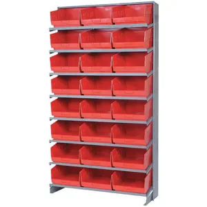 QUANTUM STORAGE SYSTEMS QPRS-209RD Pick Rack 12d x 36w x 60h 24 Bins Red | AB7WZX 24K044