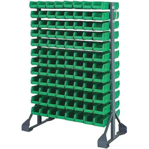 QUANTUM STORAGE SYSTEMS QRU-12D-220-192GN Double Sided Bin Rail Unit 192 Bin Green | AF4GPR 8W644