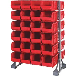 QUANTUM STORAGE SYSTEMS QRU-12D-240-48RD Double Sided Bin Rail Unit 48 Bin Red | AF4KFL 8ZA12