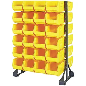 QUANTUM STORAGE SYSTEMS QRU-12D-240-48YL Double Sided Bin Rail Unit 48 Bin Yellow | AF4UPG 9KH57