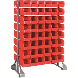 QUANTUM STORAGE SYSTEMS QRU-16D-230-96RD Double Sided Bin Rail Unit 96 Bin Red | AF6AGM 9U538