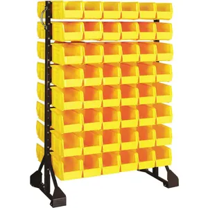 QUANTUM STORAGE SYSTEMS QRU-16D-230-96YL Double Sided Bin Rail Unit 96 Bin Yellow | AF4UPF 9KH50