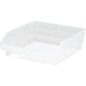 QUANTUM STORAGE SYSTEMS QSB109CL Shelf Bin 11-5/8 Inch Length 4 Inch H Clear | AE8MVJ 6ECE8