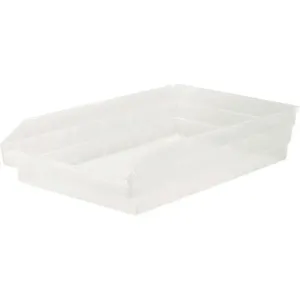 QUANTUM STORAGE SYSTEMS QSB110CL Shelf Bin 17-7/8 Inch Length 4 Inch H Clear | AE8MVN 6ECF2