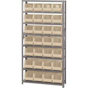 QUANTUM STORAGE SYSTEMS QSBU-239IV Bin Shelving Unit 12d x 36w x 75h 28 Bins | AF3WBE 8DMG7