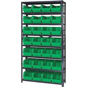 QUANTUM STORAGE SYSTEMS QSBU-240GN Bin Shelving Unit 12d x 36w x 75h 28 Bins | AF4PWY 9F272