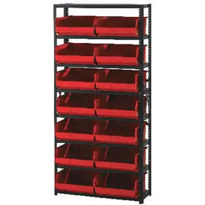 QUANTUM STORAGE SYSTEMS QSBU-245RD Bin Shelving Unit 12d x 36w x 75h 24 Bins | AF4TCP 9J524