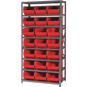 QUANTUM STORAGE SYSTEMS QSBU-255RD Bin Shelving Unit 18d x 36w x 75h 21 Bins | AF4KER 8Z863