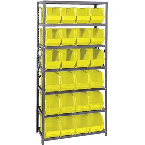 QUANTUM STORAGE SYSTEMS QSBU-265YL Bin Shelving Unit 18d x 36w x 75h 24 Bins | AF4DWV 8TKN8