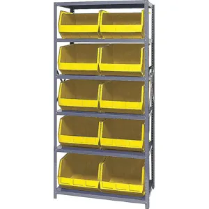 QUANTUM STORAGE SYSTEMS QSBU-270YL Bin Shelving Unit 18d x 36w x 75h 10 Bins | AF3UEK 8CZW0