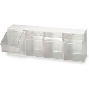 QUANTUM STORAGE SYSTEMS QTB304IV Bins 4 Tip Out Ivory | AB3VEC 1VH72