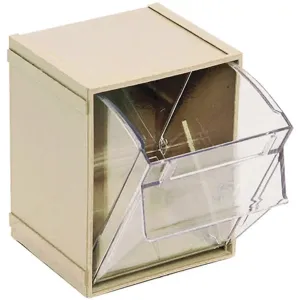 QUANTUM STORAGE SYSTEMS QTB405IV Tip Out Bin Individual W 3/4 Ivory | AC3FPF 2TB14