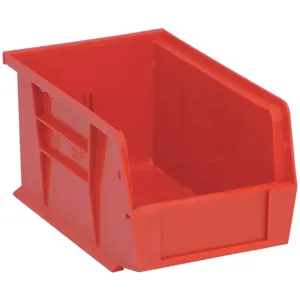 QUANTUM STORAGE SYSTEMS QUS221RD Hang And Stack Bin 6 Inch Width 5 Inch H Red | AC6HTA 33Z326