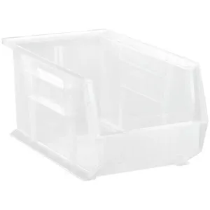 QUANTUM STORAGE SYSTEMS QUS240CL Hang And Stack Bin 14-3/4 Inch Length Clear | AA2GPK 10H845