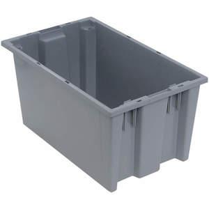QUANTUM STORAGE SYSTEMS SNT185GY Nest And Stack Container 18 Inch Length Gray | AF4XKG 9NU18