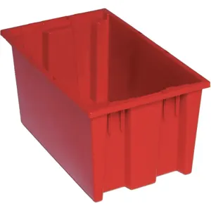 QUANTUM STORAGE SYSTEMS SNT185RD Nest And Stack Container 18 Inch Length Red | AF4BZA 8PGW3