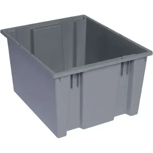 QUANTUM STORAGE SYSTEMS SNT195GY Nest And Stack Container 19-1/2 Inch Gray | AF4FBW 8UNC0