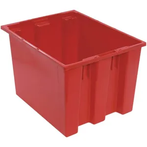 QUANTUM STORAGE SYSTEMS SNT195RD Nest And Stack Container 19-1/2 Inch Length Red | AF4MER 9CCK8