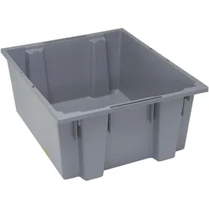 QUANTUM STORAGE SYSTEMS SNT225GY Nest And Stack Container 23-1/2 Inch Gray | AF3UJV 8DA66