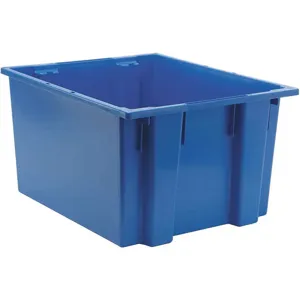 QUANTUM STORAGE SYSTEMS SNT230BL Nest And Stack Container 23-1/2 Inch Blue | AF3UJW 8DA67