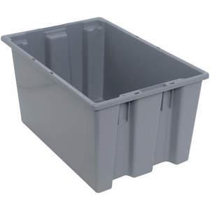 QUANTUM STORAGE SYSTEMS SNT240GY Nest And Stack Container 23-1/2 Inch Gray | AF4ZMT 9T496