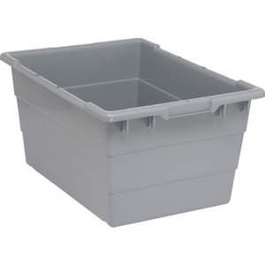 QUANTUM STORAGE SYSTEMS TUB2417-12GY Cross-stacking Bin 12 Inch H 23-3/4 Inch Length | AA3KGR 11M643