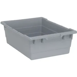 QUANTUM STORAGE SYSTEMS TUB2417-8GY Cross-stacking Bin 8 Inch H 23-3/4 Inch Length | AA3KGV 11M646