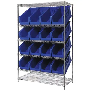 QUANTUM STORAGE SYSTEMS WRSL6-74-2448-953BL Bin Shelving 74 Inch Height Blue | AG6WGP 49H232