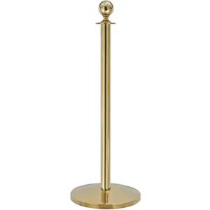 QUEUEWAY QWAY312-2P Ball Top Rope Post Polished Brass 39 Inch | AH3FQV 31MJ14