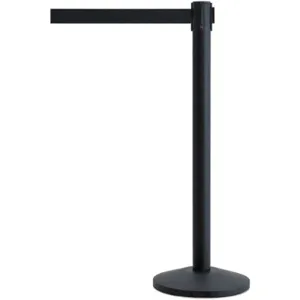 QUEUEWAY QWAYPOST-33-B9 Barrier Post with Belt Metal 7-1/2 Feet length | AH3FQM 31MH97