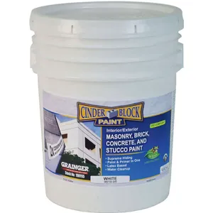 RAE 9610-05 Masonry Stucco Paint White 5 Gallon | AF6JAL 19NY65