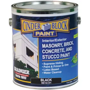 RAE 9612-01 Masonry Stucco Paint Black 1 Gallon | AF6JAN 19NY67