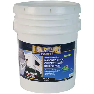 RAE 9612-05 Masonry Stucco Paint Black 5 Gallon | AF6JAP 19NY68