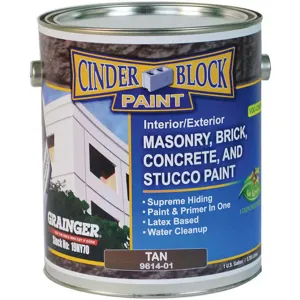 RAE 9614-01 Masonry Stucco Paint Tan 1 Gallon | AF6JAR 19NY70