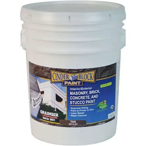 RAE 9614-05 Masonry Stucco Paint Tan 5 Gallon | AF6JAT 19NY71