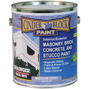 RAE 9618-01 Masonry Stucco Paint Medium Gray 1 Gallon | AF6JAY 19NY76