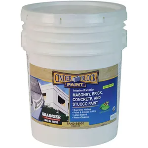 RAE 9622-05 Masonry Stucco Paint Beige 5 Gallon | AF6JBF 19NY83