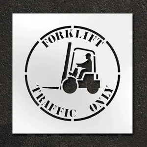 RAE STL-116-12412 Stencil Forklift Traffic Only 24 Inch | AH2JUD 29EN49