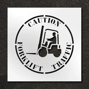 RAE STL-116-12415 Stencil Caution Forklift Traffic 24 Inch | AH2JUG 29EN52